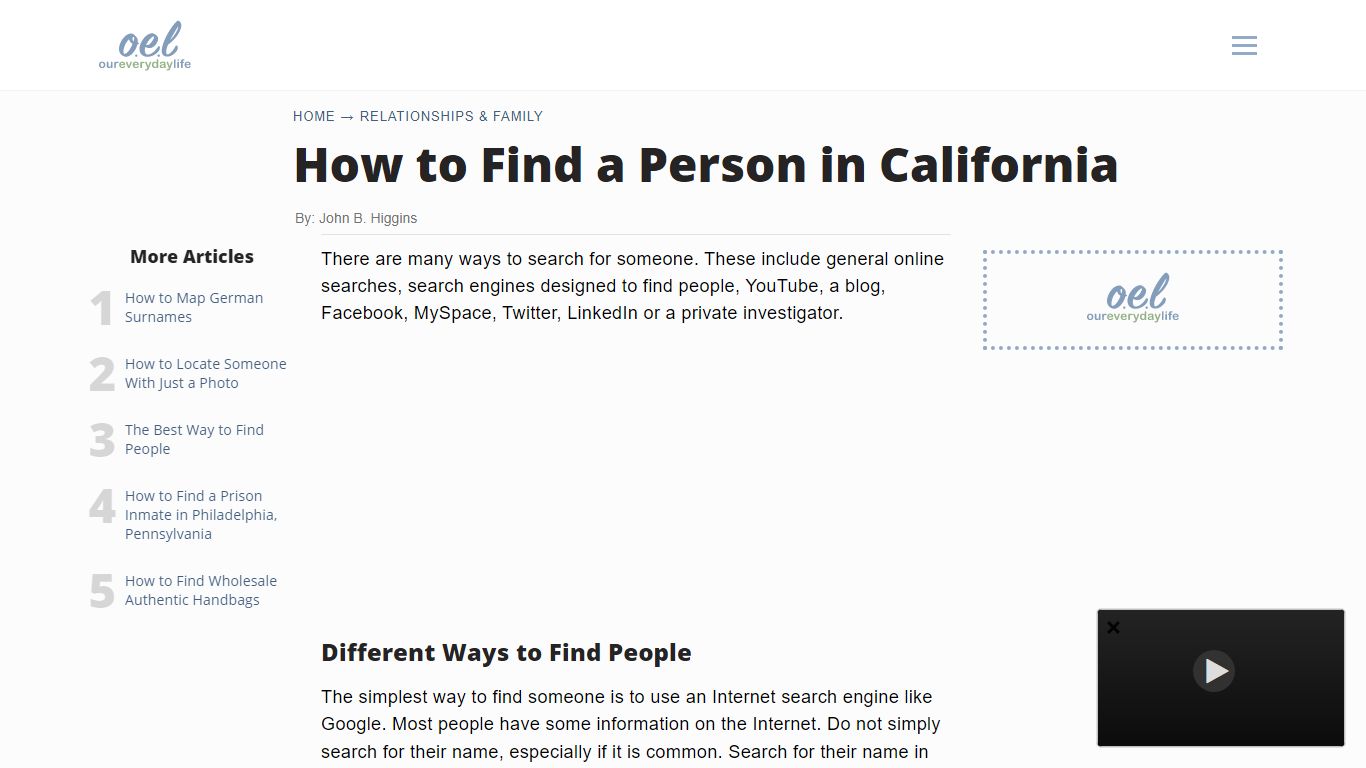 How to Find a Person in California | Our Everyday Life